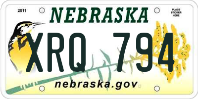NE license plate XRQ794