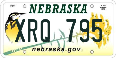 NE license plate XRQ795