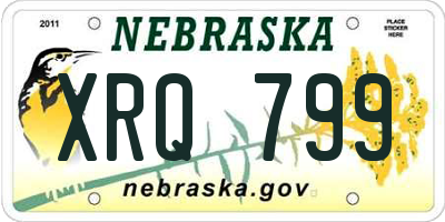 NE license plate XRQ799