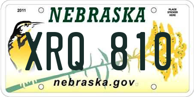 NE license plate XRQ810
