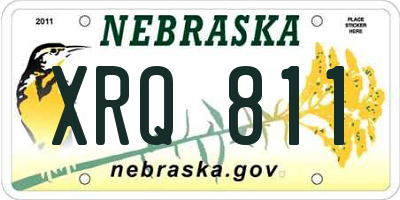 NE license plate XRQ811