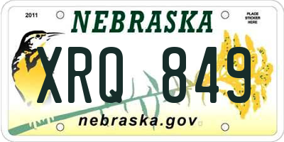 NE license plate XRQ849