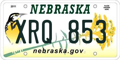 NE license plate XRQ853