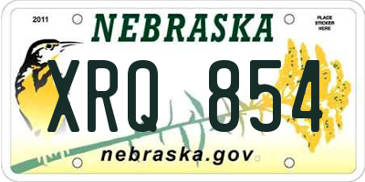 NE license plate XRQ854