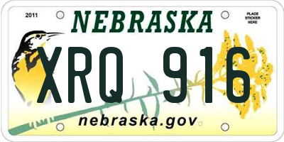NE license plate XRQ916