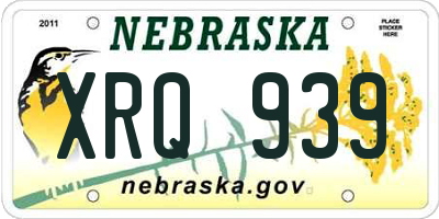 NE license plate XRQ939