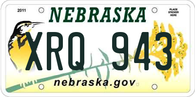NE license plate XRQ943