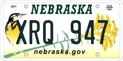 NE license plate XRQ947