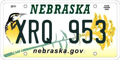 NE license plate XRQ953