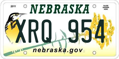 NE license plate XRQ954