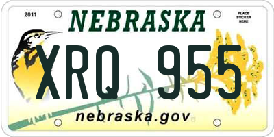 NE license plate XRQ955
