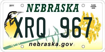 NE license plate XRQ967