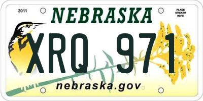 NE license plate XRQ971