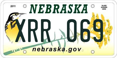 NE license plate XRR069