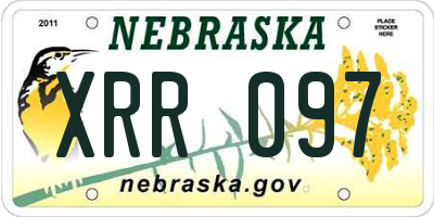 NE license plate XRR097