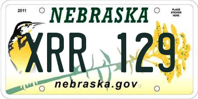 NE license plate XRR129
