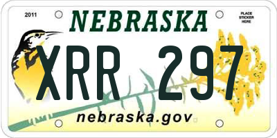 NE license plate XRR297
