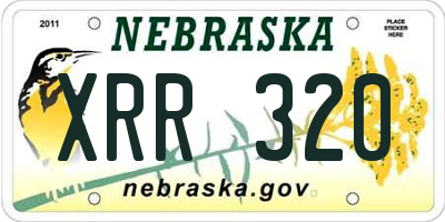 NE license plate XRR320