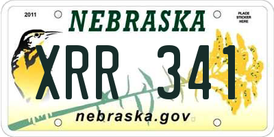 NE license plate XRR341