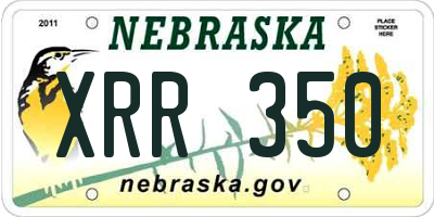 NE license plate XRR350