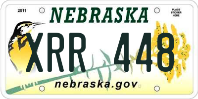 NE license plate XRR448
