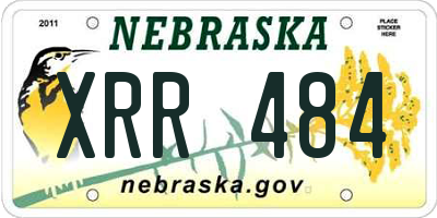 NE license plate XRR484