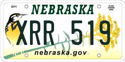 NE license plate XRR519