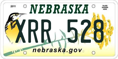 NE license plate XRR528