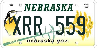 NE license plate XRR559
