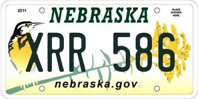 NE license plate XRR586