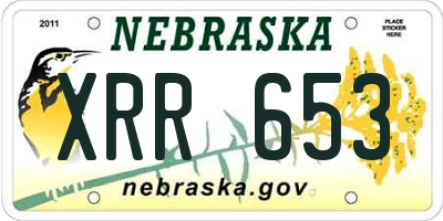 NE license plate XRR653