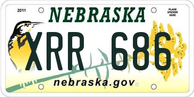 NE license plate XRR686