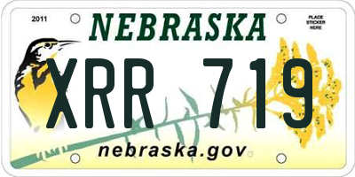 NE license plate XRR719