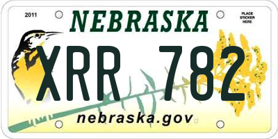 NE license plate XRR782