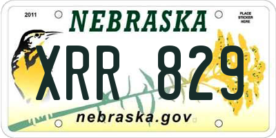 NE license plate XRR829