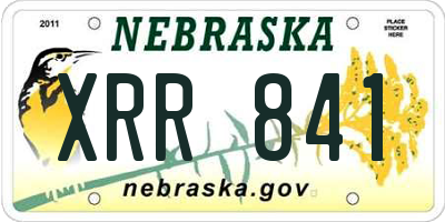 NE license plate XRR841