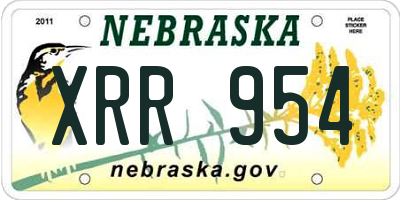 NE license plate XRR954