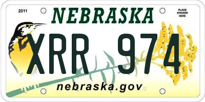 NE license plate XRR974