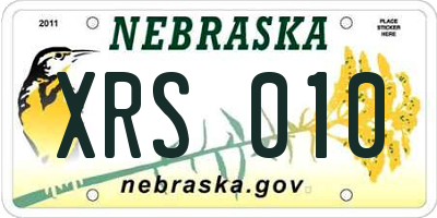 NE license plate XRS010