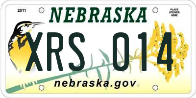 NE license plate XRS014
