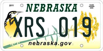 NE license plate XRS019