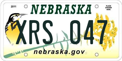 NE license plate XRS047