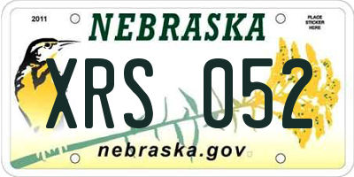 NE license plate XRS052