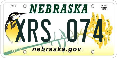 NE license plate XRS074