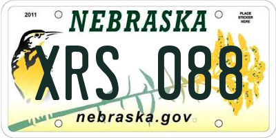 NE license plate XRS088