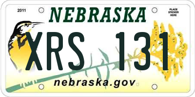 NE license plate XRS131