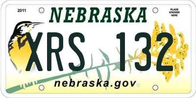 NE license plate XRS132