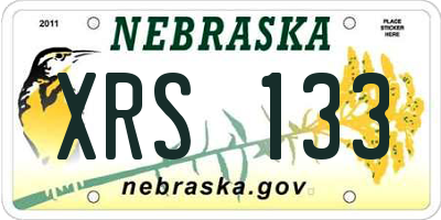 NE license plate XRS133