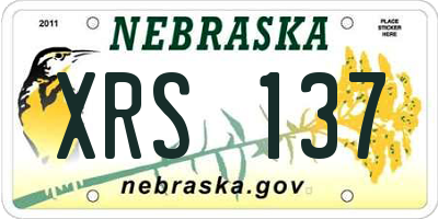 NE license plate XRS137