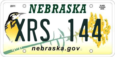 NE license plate XRS144
